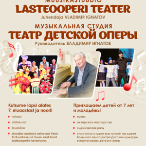 Muusikastuudio Lasteooperi teater kutsub tundidesse